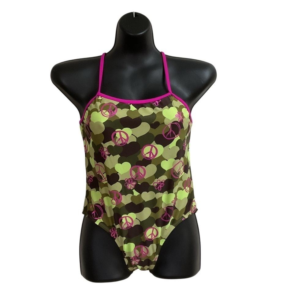 OP Ocean Pacific Women's Size 16 1/2 One Piece Bathing Suit Swim Suit Camouflage
